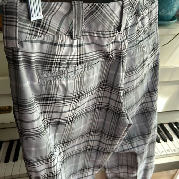 Nike Golf Tour Performance Dri-Fit Gray Plaid Straight Leg Pants 0 - Picture 14 of 15